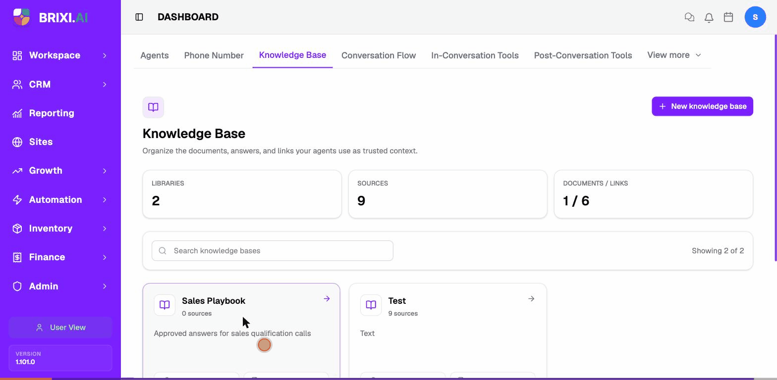 Adding an FAQ entry and uploading a file into a knowledge base.